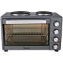 Мини-печь электрическая Bufett HMO 662 с 2 конфорками, 38л, 1600Вт, серый, 640662