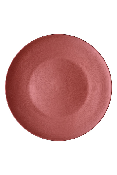 Тарелка круглая красная, китайский фарфор "Coral Island" 283х283х20 мм, BUFETT, 640109