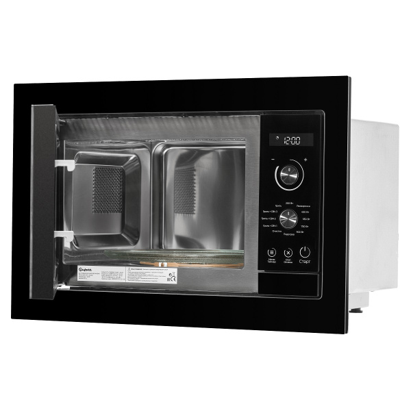 Печь микроволновая Bufett JMW 592 встраиваемая, 25л, 1200Вт, черная, 640592
