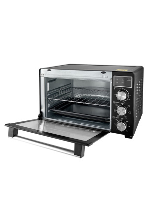 Мини-печь электрическая Bufett HMO 661 с дисплеем, конвекцией и грилем, 35л, 1500Вт, черный, 640661