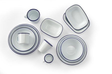 Тарелка глубокая эмалированная HENDI 621240, ø180 мм