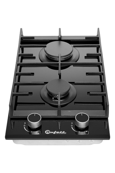 Панель варочная газовая Bufett HGH 773CI 2 конфорки, черная, 640773