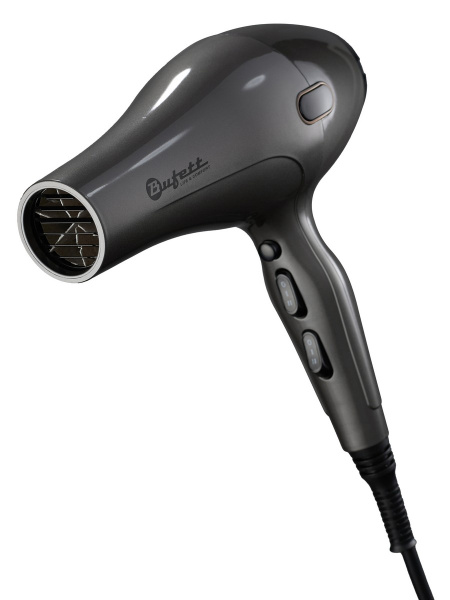 Фен профессиональный Bufett WHD 722AC 3 насадки, 2400Вт, серый, 640722
