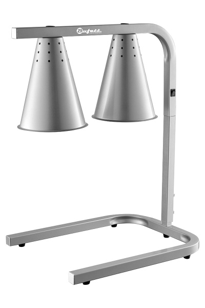 Лампа для подогрева блюд Bufett CWL 129 двойная, инфракрассная, 2х250Вт, серебро, 641129