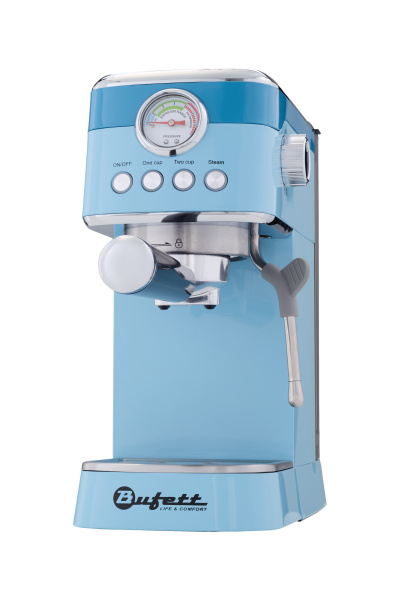 Кофеварка рожковая с капучинатором Bufett синяя, 640630