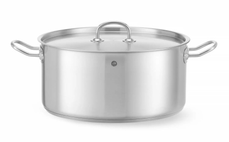 Кастрюля низкая с крышкой HENDI Kitchen Line 836040, 12 л, ø320x(H)150 мм