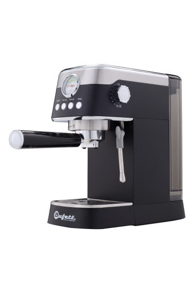 Кофеварка рожковая с капучинатором Bufett черная, 640628