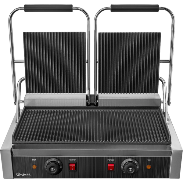 Гриль контактный Bufett CCG 096R двойной, рифленые поверхности, 1800ВТ+1800Вт, 641096