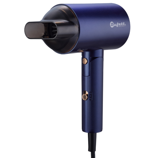 Фен складной Bufett WHD 723DC 1 насадка, 2000Вт, синий, 640723