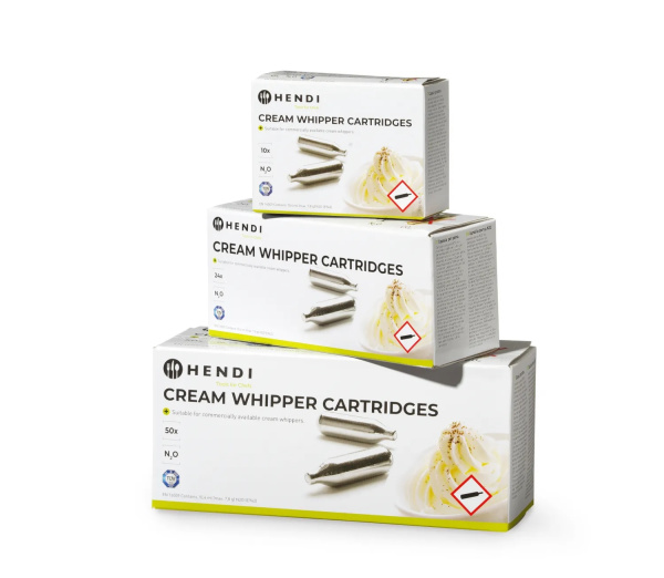 Баллончики для сифона для сливок N₂O HENDI 586907, 50 шт. в упаковке