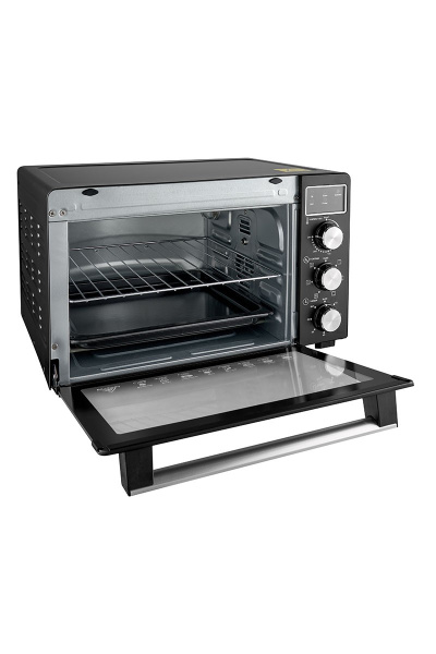 Мини-печь электрическая Bufett HMO 661 с дисплеем, конвекцией и грилем, 35л, 1500Вт, черный, 640661