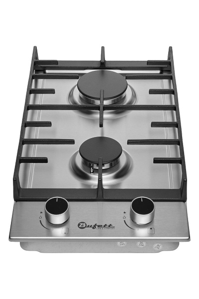 Панель варочная газовая Bufett HGH 767SI 2 конфорки, нерж сталь, 640767