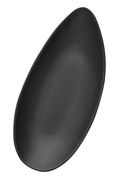 Тарелка овальная черная матовая фарфоровая "Rock Garden", 250х115х37 мм, BUFETT, 640093