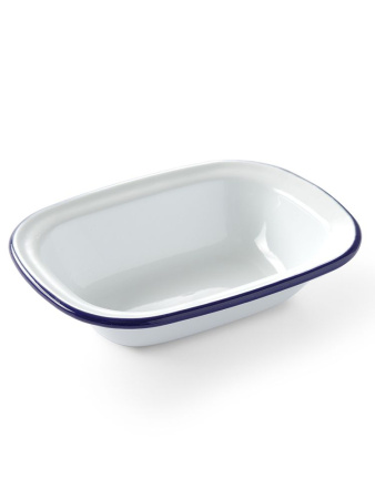 Блюдо эмалированное прямоугольное HENDI 621202, 175x130 мм