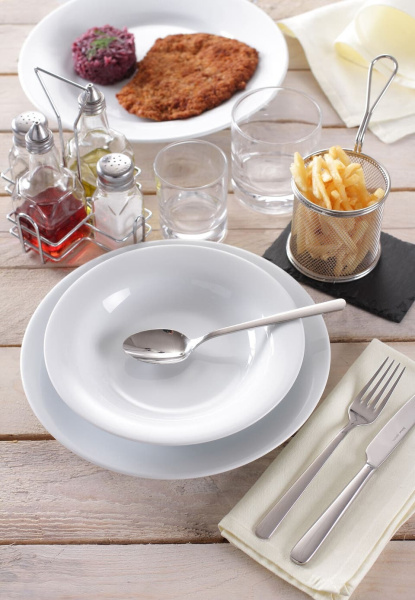 Тарелка мелкая HENDI Optima 770894, ø300 мм, белый фарфор