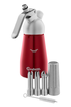Сифон для сливок Bufett Kulinarische Produkte 0,25л, красный металлик, 640014