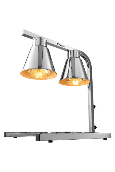 Лампа для подогрева блюд Bufett HHL 530 двойная, 250Вт+250Вт, серебристая, 641530