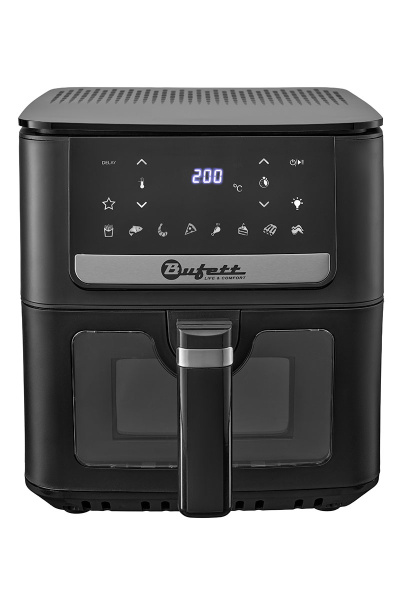 Аэрогриль электрический Bufett AAG 480 с сенсорным управлением, 6,5л, 8 программ, 1700Вт, черный, 640480