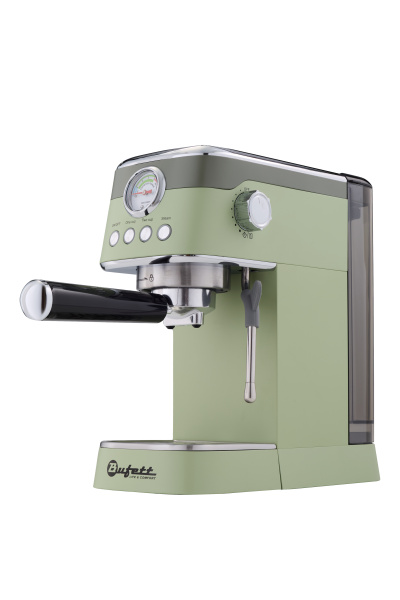 Кофеварка рожковая с капучинатором Bufett зеленая, 640632