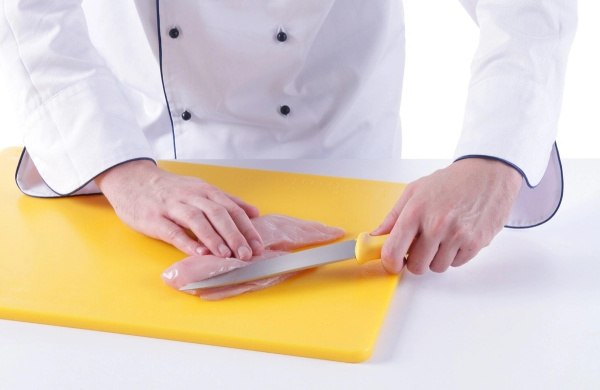 Доска разделочная HACCP HENDI 825655, 600x400 мм, толщина 18 мм, желтая