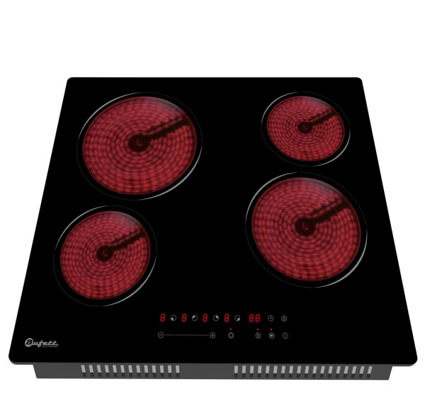 Панель варочная Bufett IHB 439C керамическая, 4 конфорки, 6500 Вт, черная, 640439