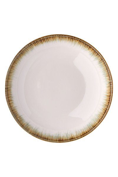 Тарелка фарфоровая глубокая белая "New Star" диаметр 210 мм, BUFETT, 640050