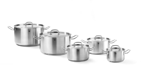 Кастрюля средняя с крышкой HENDI Kitchen Line 836408, 9,5 л, ø280x(H)155 мм
