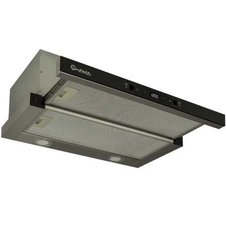 Вытяжка выдвижная Bufett GHD 452 с сенсорным управлением и дд, 60см, серебро, 640452