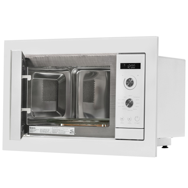 Печь микроволновая Bufett JMW 594 встраиваемая, 25л, 1200Вт, белая, 640594