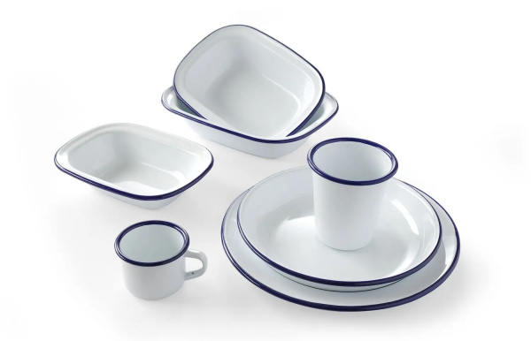 Тарелка глубокая эмалированная HENDI 621240, ø180 мм