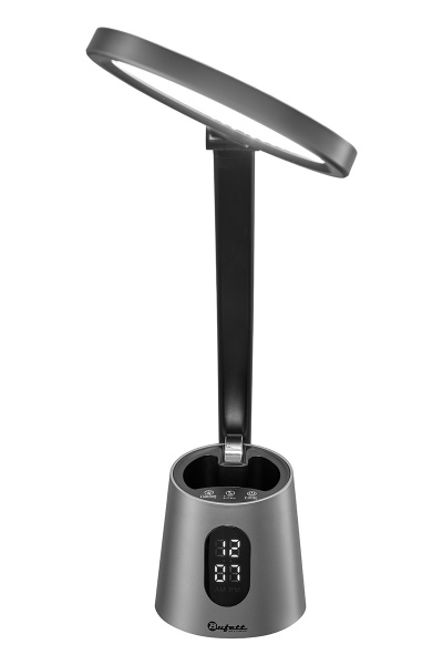 Лампа настольная светодиодная Bufett ZTL 195, 12 Вт, 600Лм, серый металлик, 641195