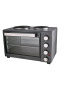 Мини-печь электрическая Bufett HMO 662 с 2 конфорками, 38л, 1600Вт, серый, 640662