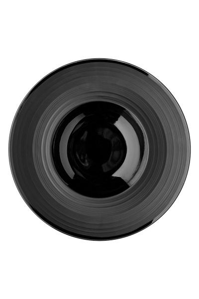 Тарелка для пасты, черный фарфор, 240х240х37 мм, BUFETT, 640087