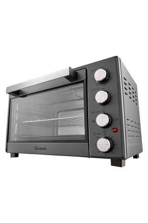 Мини-печь электрическая Bufett HMO 662 с 2 конфорками, 38л, 1600Вт, серый, 640662