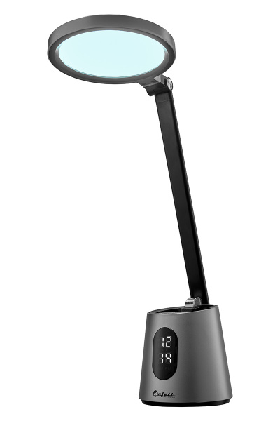 Лампа настольная светодиодная Bufett ZTL 195, 12 Вт, 600Лм, серый металлик, 641195