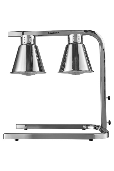 Лампа для подогрева блюд Bufett HHL 530 двойная, 250Вт+250Вт, серебристая, 641530