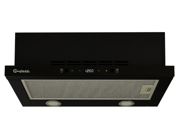 Вытяжка выдвижная Bufett GHD 453 с сенсорным управлением и дд, 60см, черная, 640453