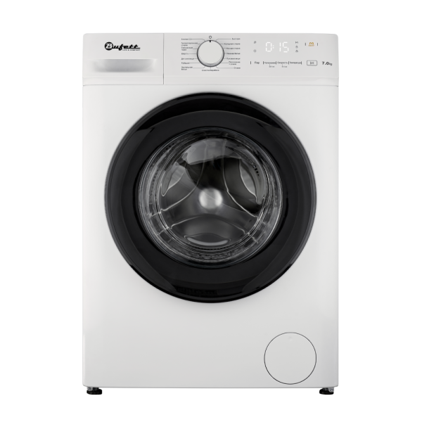 Машина стиральная Bufett MWM 551 с фронтальной загрузкой 7кг, А+++, белая, 640551