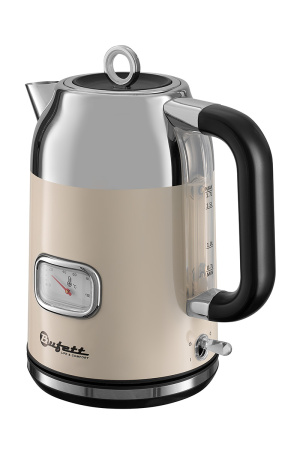 Чайник электрический Bufett LKT 294S 1,7л с корпусом из нержавеющей стали с датчиком температуры, бежевый, 640294