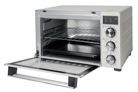 Мини-печь электрическая Bufett HMO 663 с дисплеем, конвекцией и грилем, 35л, 1500Вт, белый, 640663