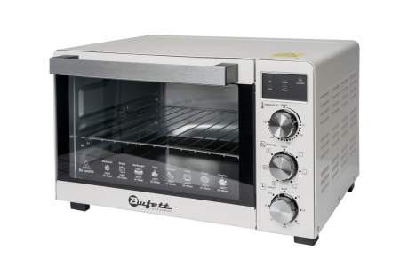 Мини-печь электрическая Bufett HMO 663 с дисплеем, конвекцией и грилем, 35л, 1500Вт, белый, 640663