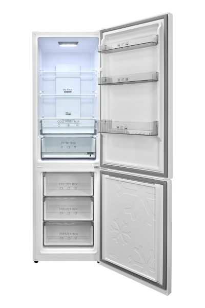 Холодильник отдельностоящий Bufett KRD 880NF с дисплеем, 335л, А++, белый, 2 двери, 640880