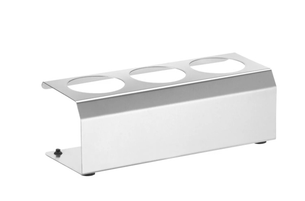 Подставка для соусов HENDI 557983, 3 отверстия, ø70 мм, 274x102x(H)98 мм