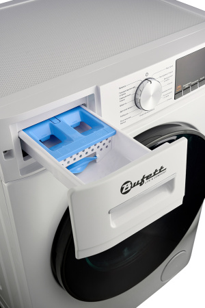 Машина стиральная Bufett MWM 550 с фронтальной загрузкой 8кг, А+++, белая, 640550