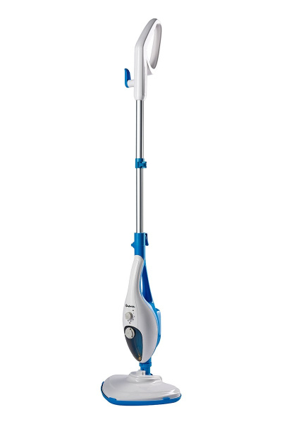 Швабра паровая Bufett SSM 747, 9 насадок, 350мл, 1500Вт, бело-голубая, 640747