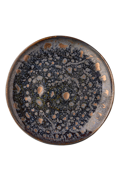 Тарелка фарфоровая обеденная черная "Space Guest", диаметр 201 мм, BUFETT, 640059