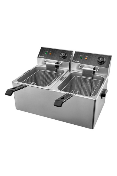 Фритюрница электрическая Bufett CFR 141 двойная 2x8л, с двумя коризинами, 2х2800Вт, 641141