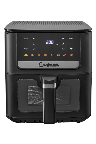 Аэрогриль электрический Bufett AAG 481 с сенсорным управлением, 6,5л, 8 программ, 1700Вт, черный, 640481