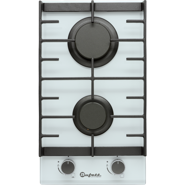 Панель варочная газовая Bufett HGH 779CI 2 конфорки, белая, 640779