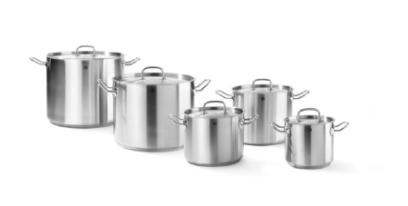 Кастрюля высокая с крышкой HENDI Kitchen Line 837405, 13,5 л, ø280x(H)220 мм